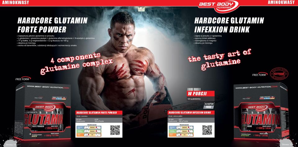 HARDCORE GLUTAMIN INFEXXION DRINK» napój w proszku z l-glutaminą» pyszny smak jabłkowy» wzbogacony w magnez» idealny po treningu the tasty art of glutamine DE 302009065338 W