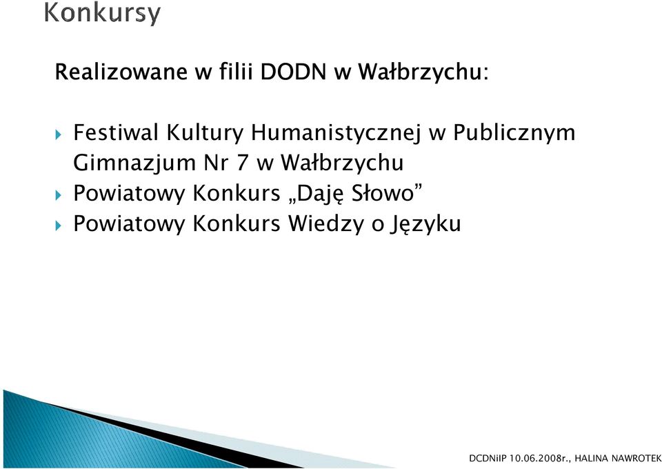 Publicznym Gimnazjum Nr 7 w Wałbrzychu