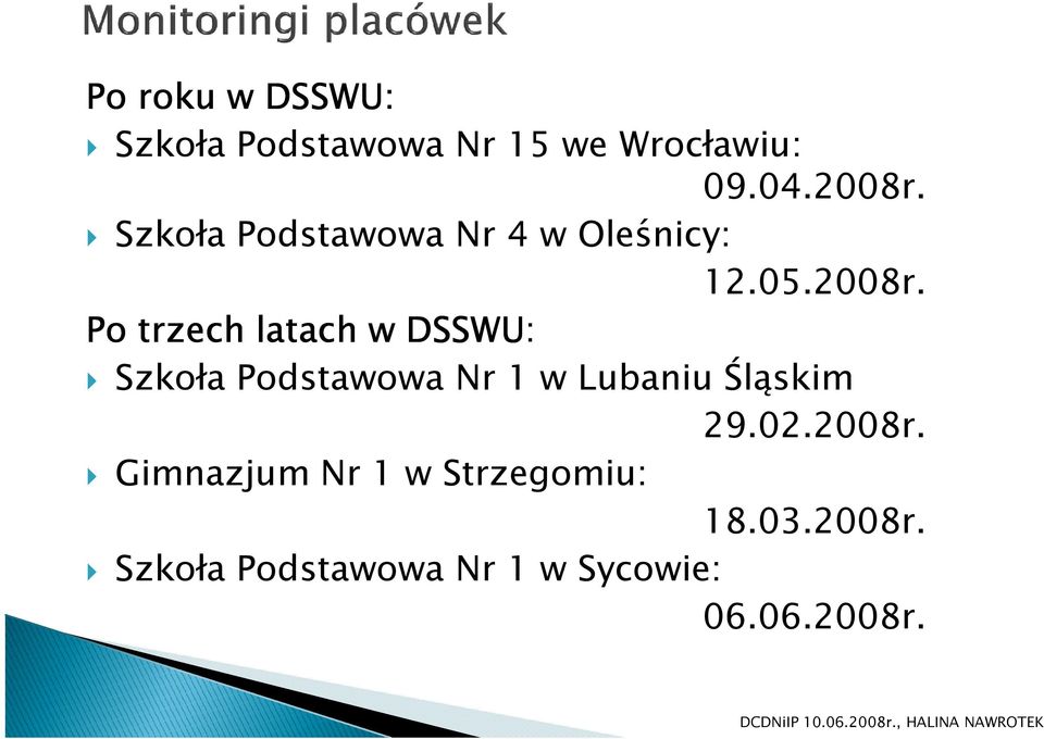 Po trzech latach w DSSWU: Szkoła Podstawowa Nr 1 w Lubaniu Śląskim 29.