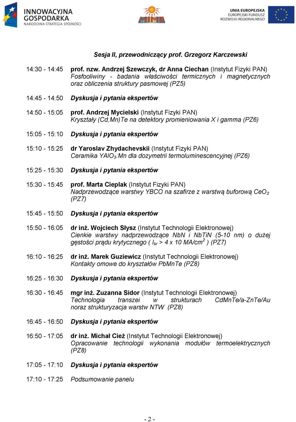 ekspertów 14:50-15:05 prof.