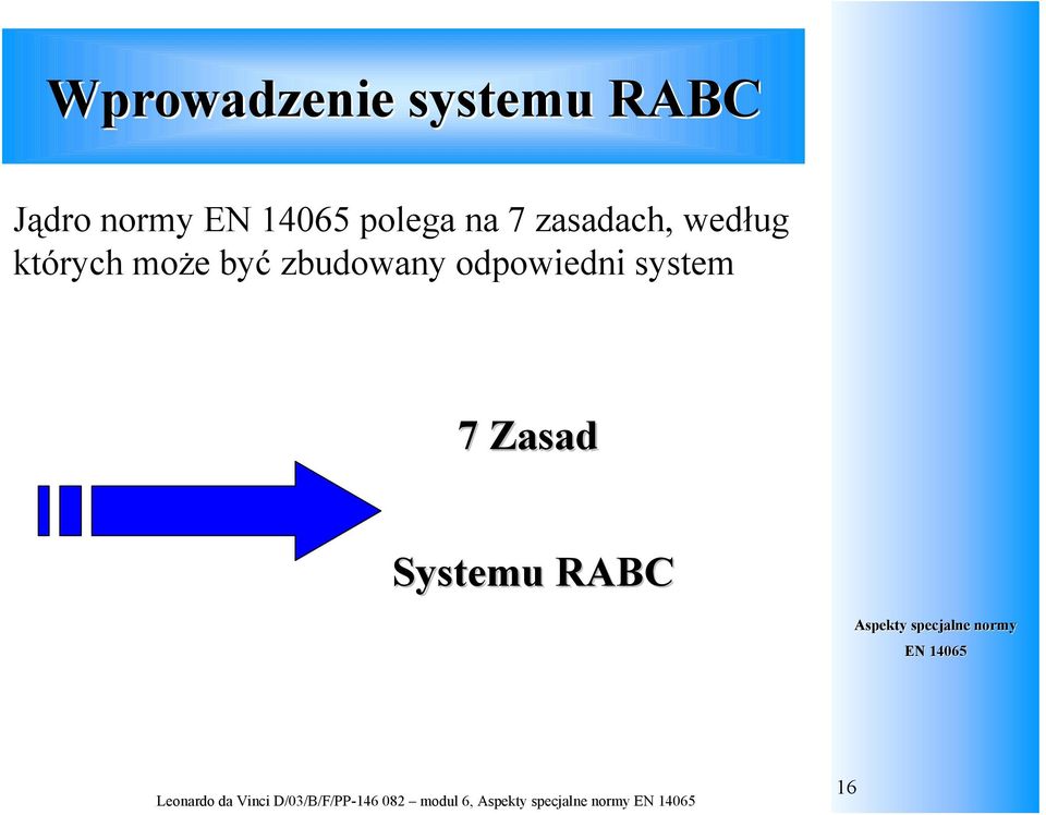 odpowiedni system 7 Zasad Systemu u RABC Leonardo