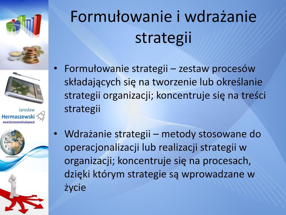 strategii Wdrażanie strategii metody stosowane do operacjonalizacji lub realizacji