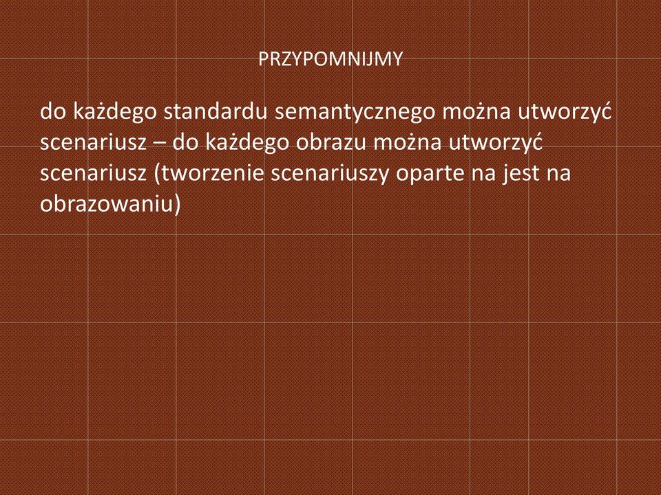 każdego obrazu można utworzyć scenariusz