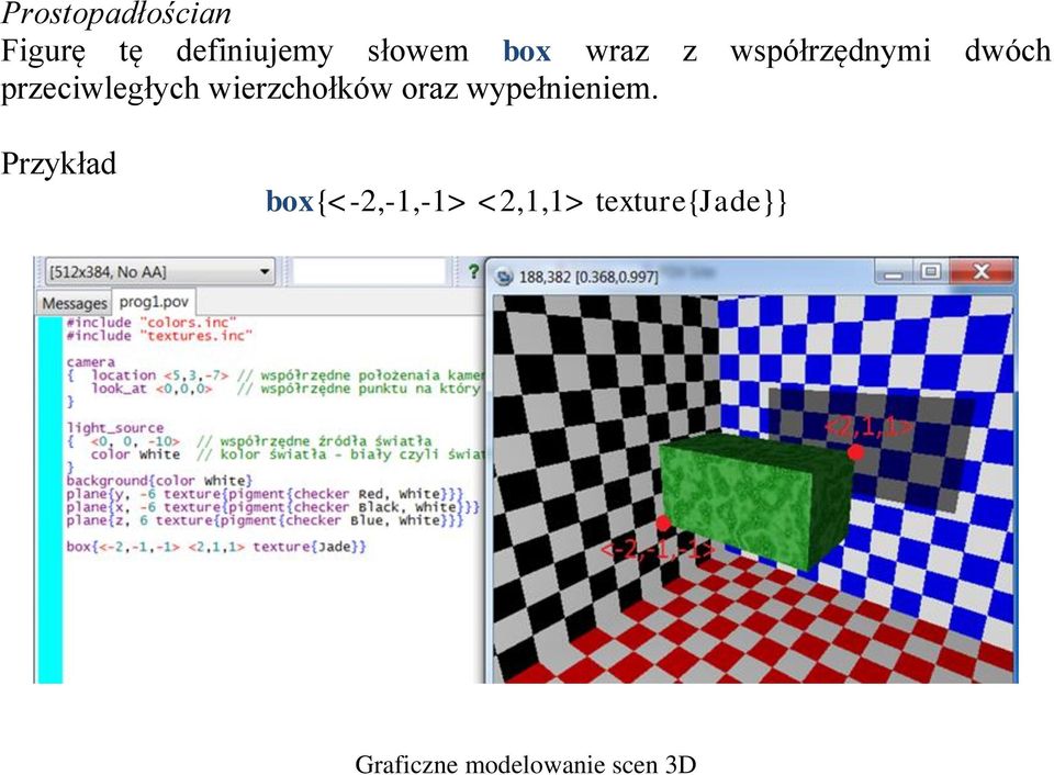 przeciwległych wierzchołków oraz