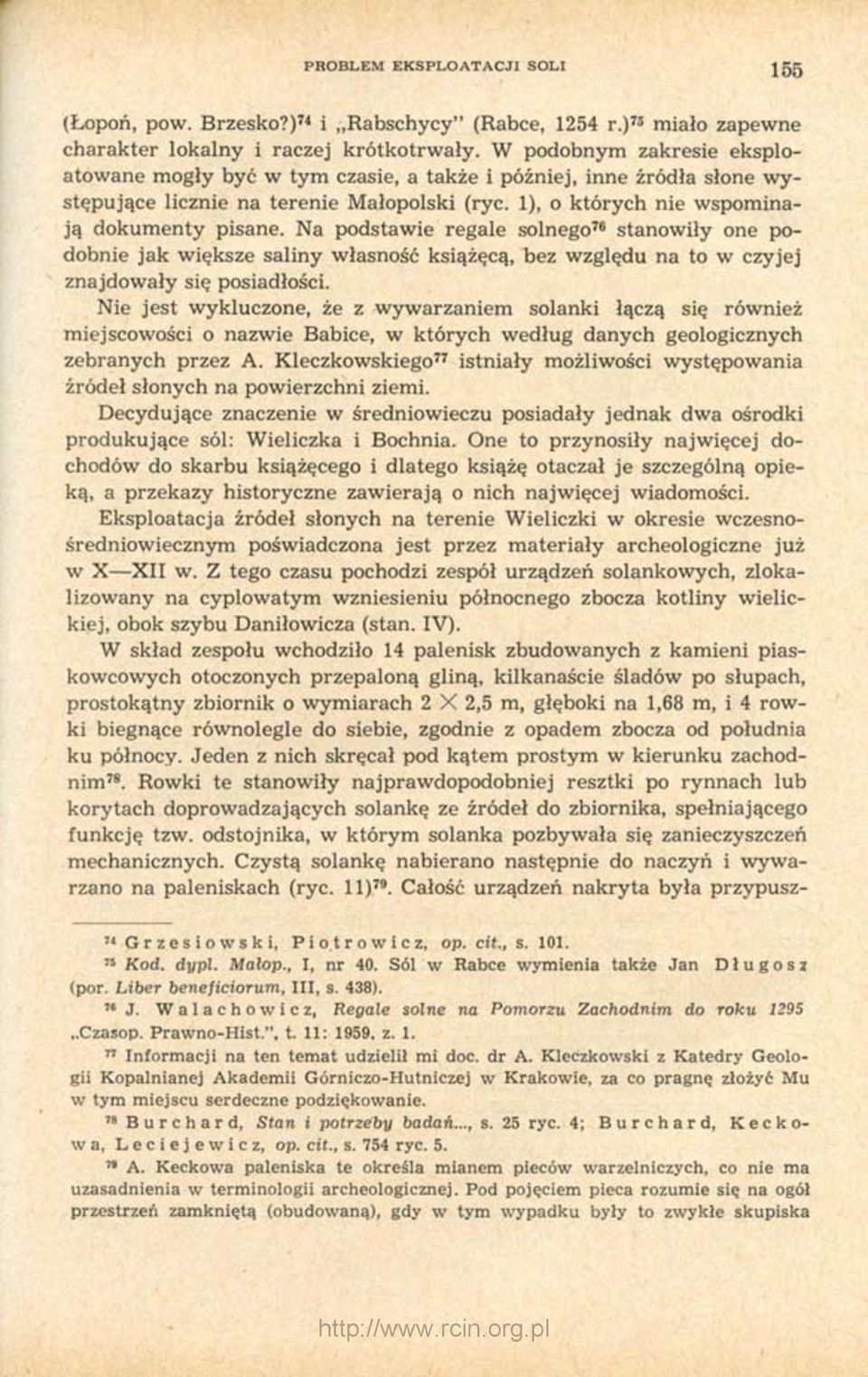 Na podstawie regale solnego 76 stanowiły one podobnie jak większe saliny własność książęcą, bez względu na to w czyjej znajdowały się posiadłości.
