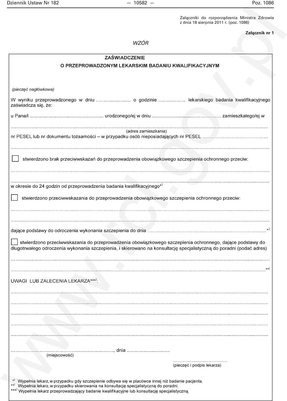 rozporządzenia Ministra Zdrowia z