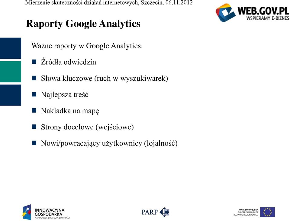 wyszukiwarek) Najlepsza treść Nakładka na mapę Strony