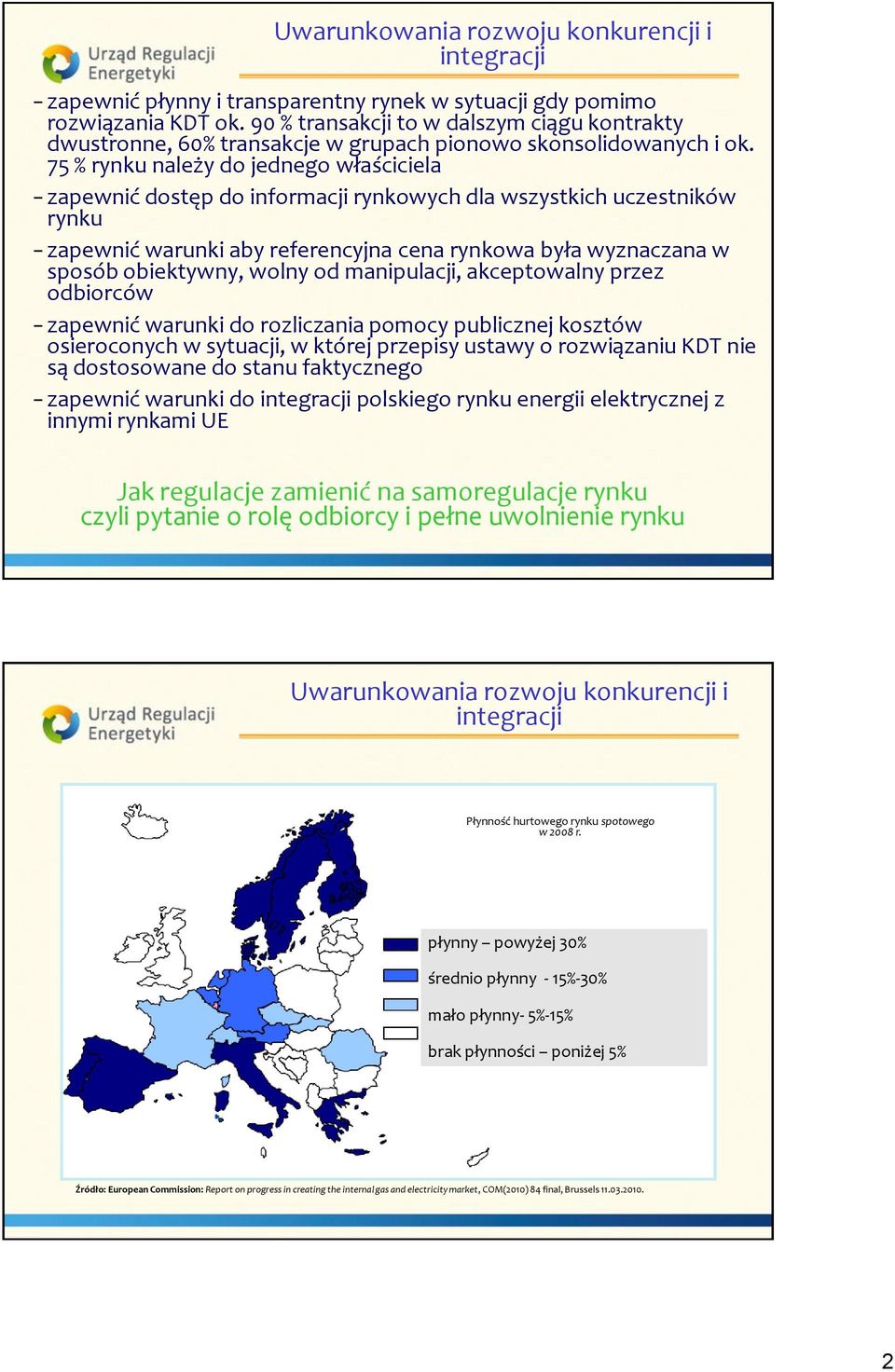 75 % rynku należy do jednego właściciela zapewnić dostęp do informacji rynkowych dla wszystkich uczestników rynku zapewnić warunki aby referencyjna cena rynkowa była wyznaczana w sposób obiektywny,