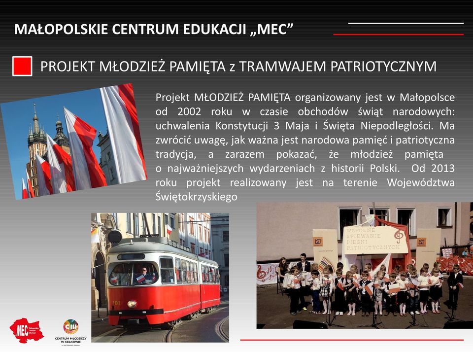 Ma zwrócić uwagę, jak ważna jest narodowa pamięć i patriotyczna tradycja, a zarazem pokazać, że młodzież pamięta