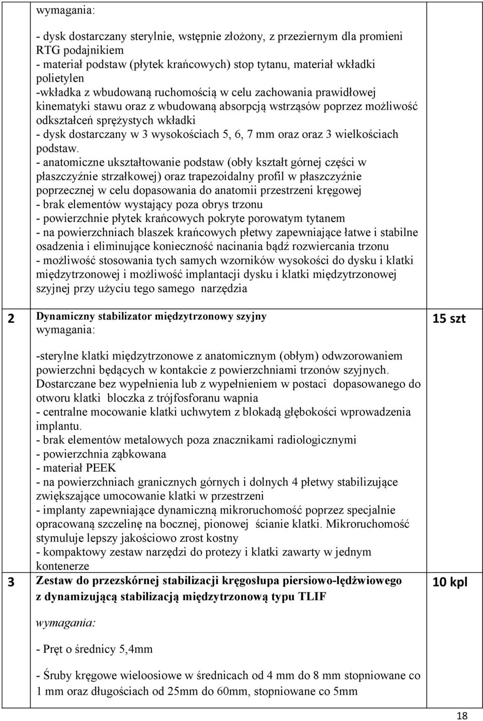 mm oraz oraz 3 wielkościach podstaw.