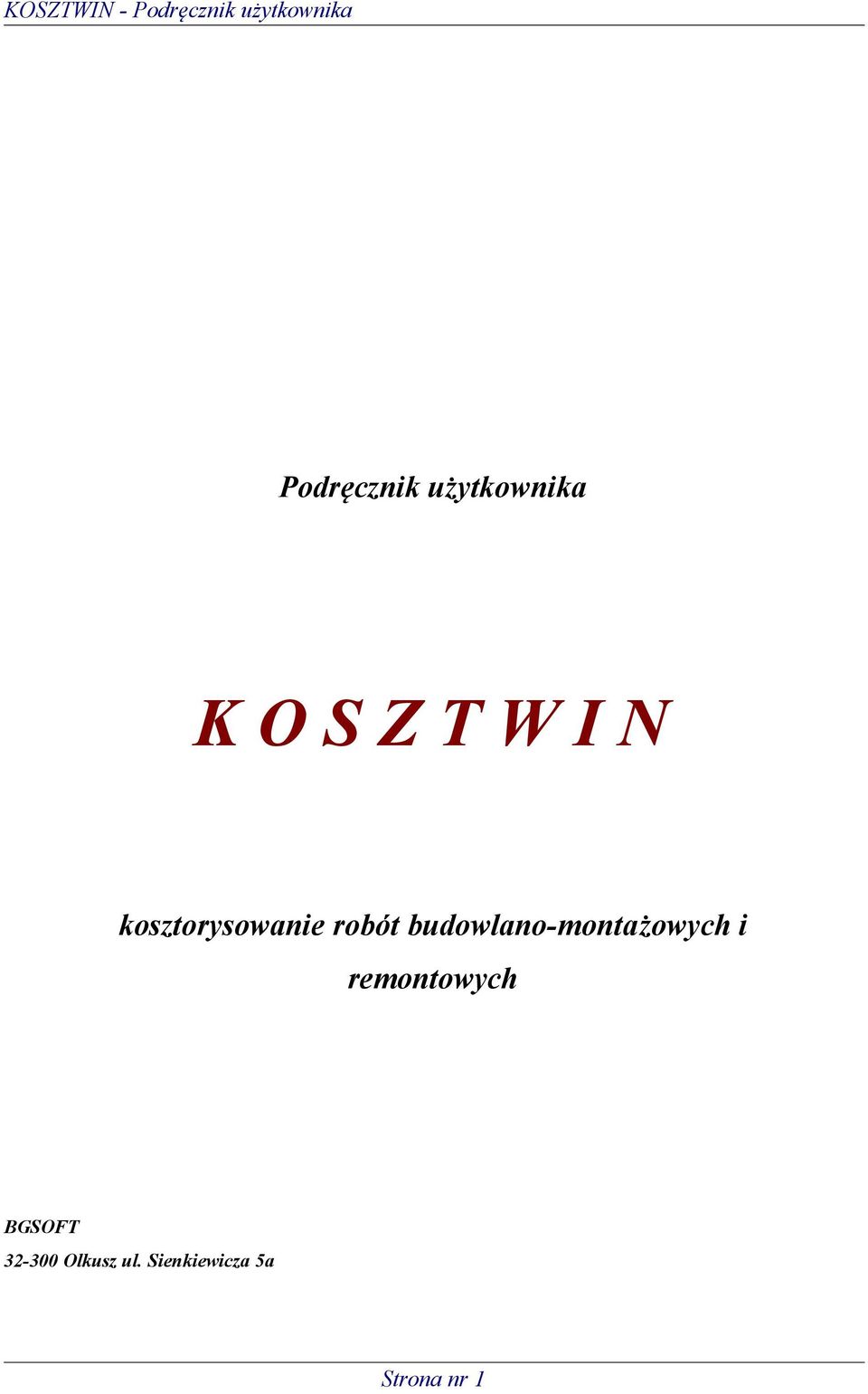 budowlano-montażowych i remontowych