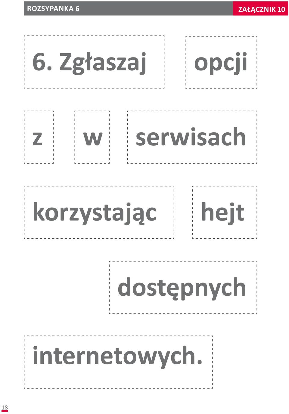 serwisach korzystając