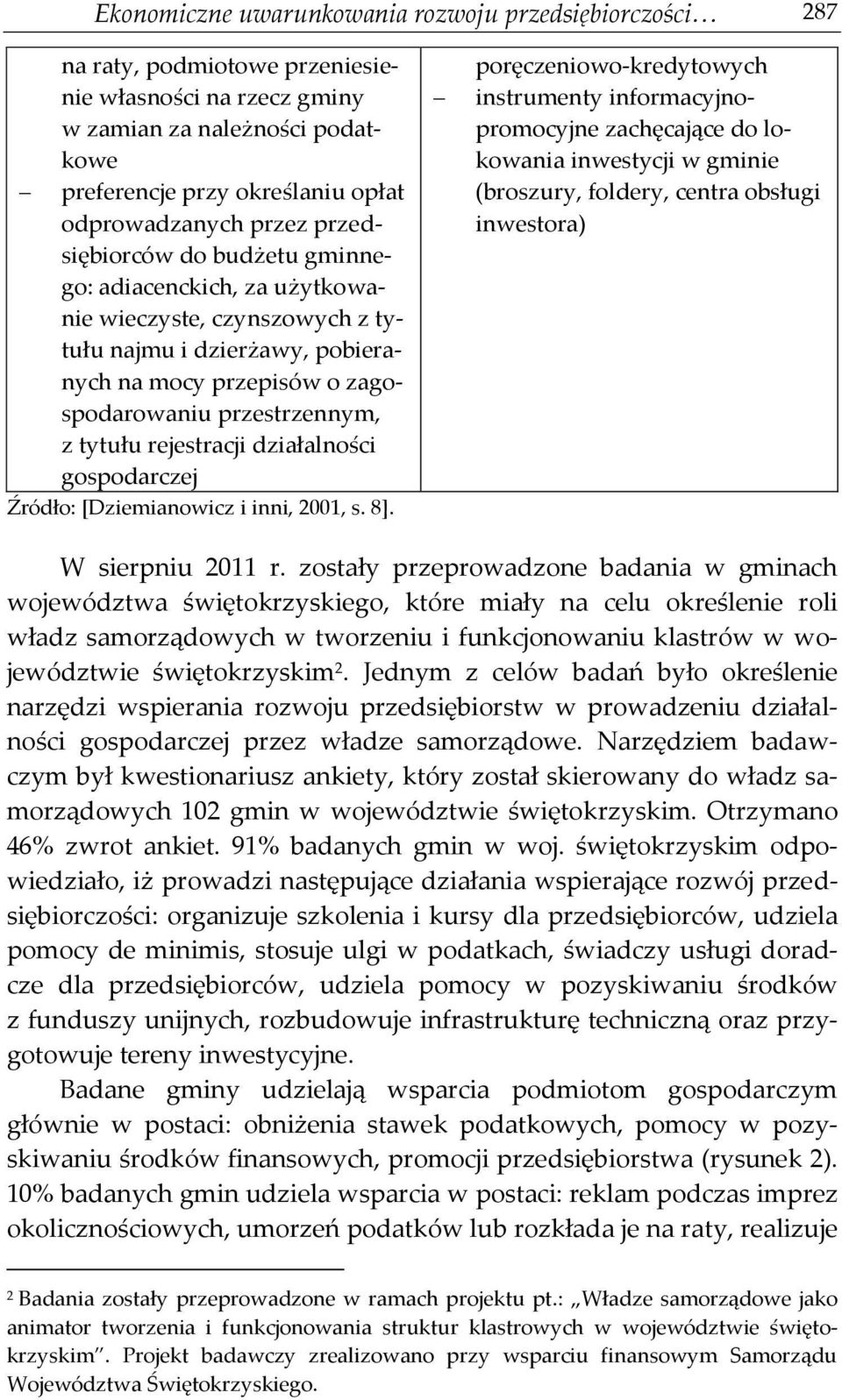 rejestracji działalności gospodarczej Źródło: [Dziemianowicz i inni, 2001, s. 8].