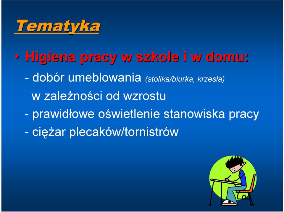 zależności od wzrostu - prawidłowe