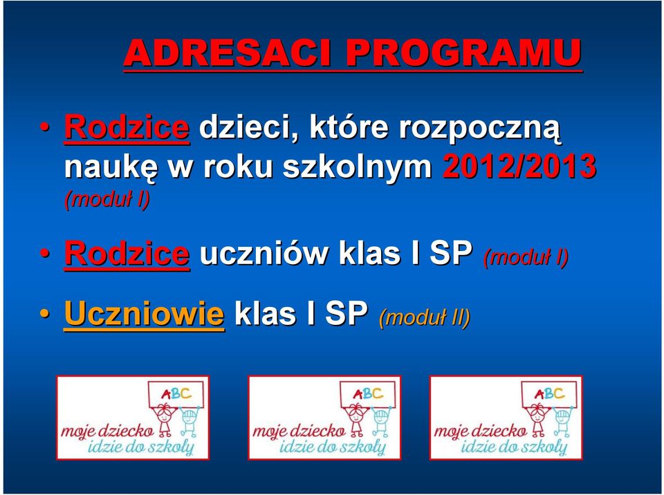 2012/2013 (moduł I) Rodzice uczniów w