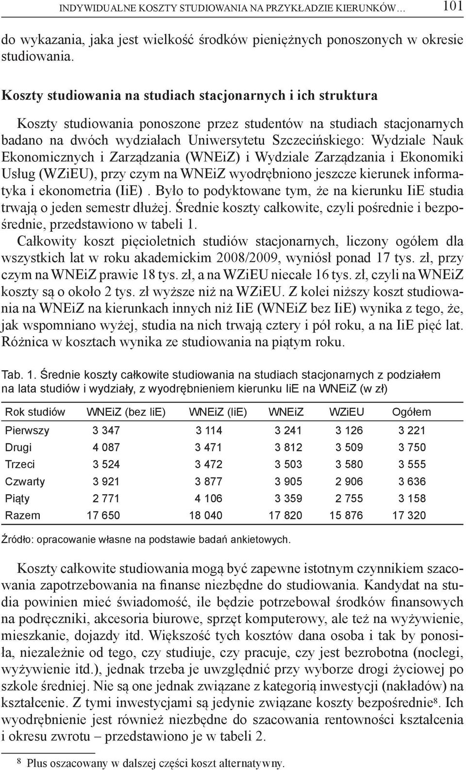 Nauk Ekonomicznych i Zarządzania (WNEiZ) i Wydziale Zarządzania i Ekonomiki Usług (WZiEU), przy czym na WNEiZ wyodrębniono jeszcze kierunek informatyka i ekonometria (IiE).