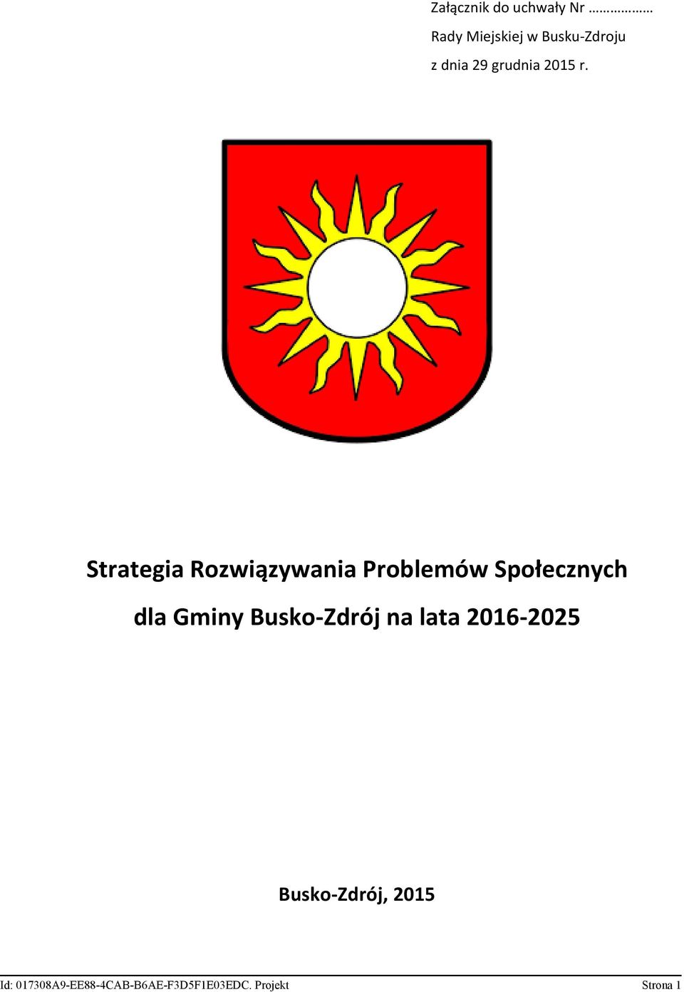 Strategia Rozwiązywania Problemów Społecznych dla Gminy