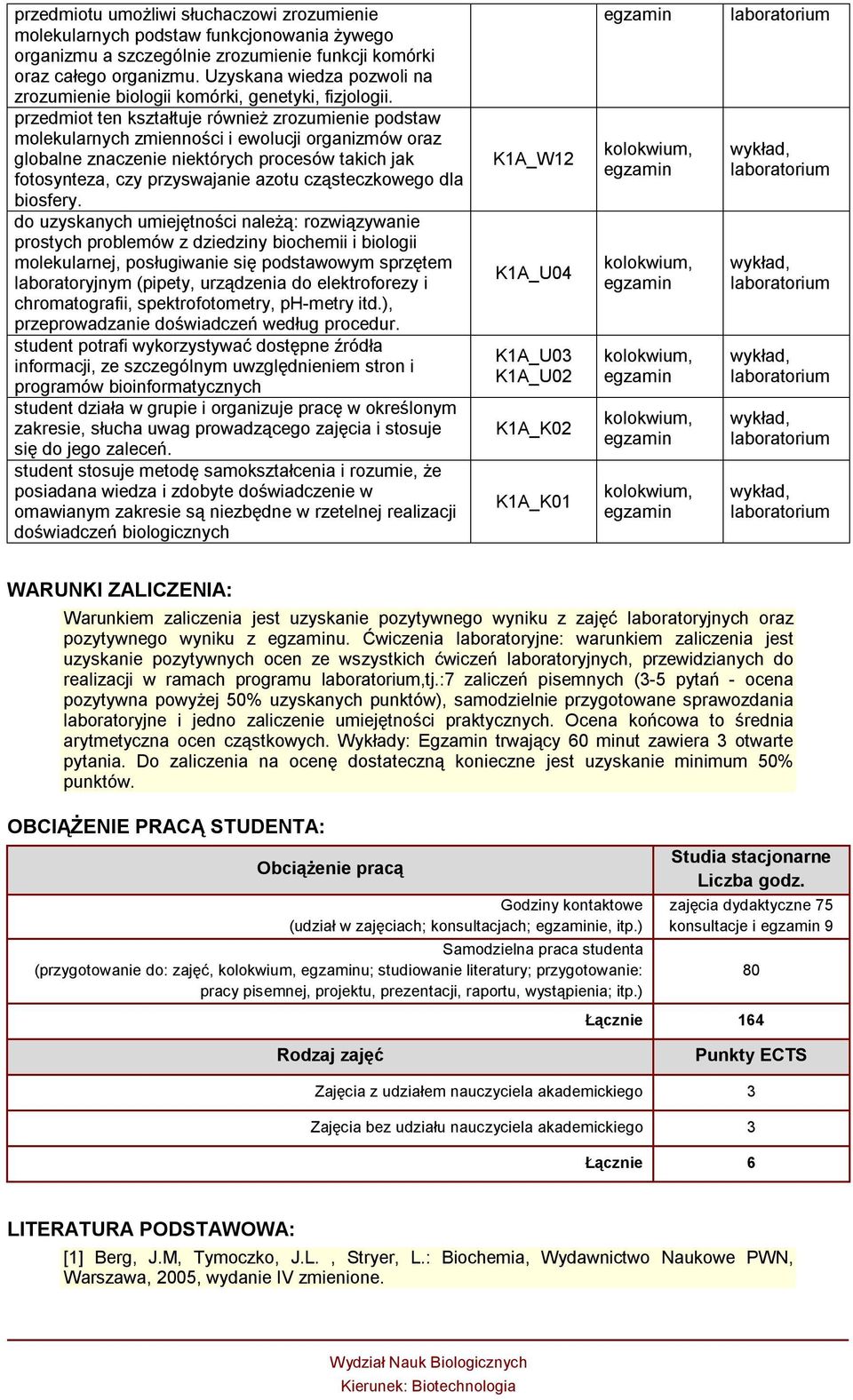 przedmiot ten kształtuje również zrozumienie podstaw molekularnych zmienności i ewolucji organizmów oraz globalne znaczenie niektórych procesów takich jak fotosynteza, czy przyswajanie azotu