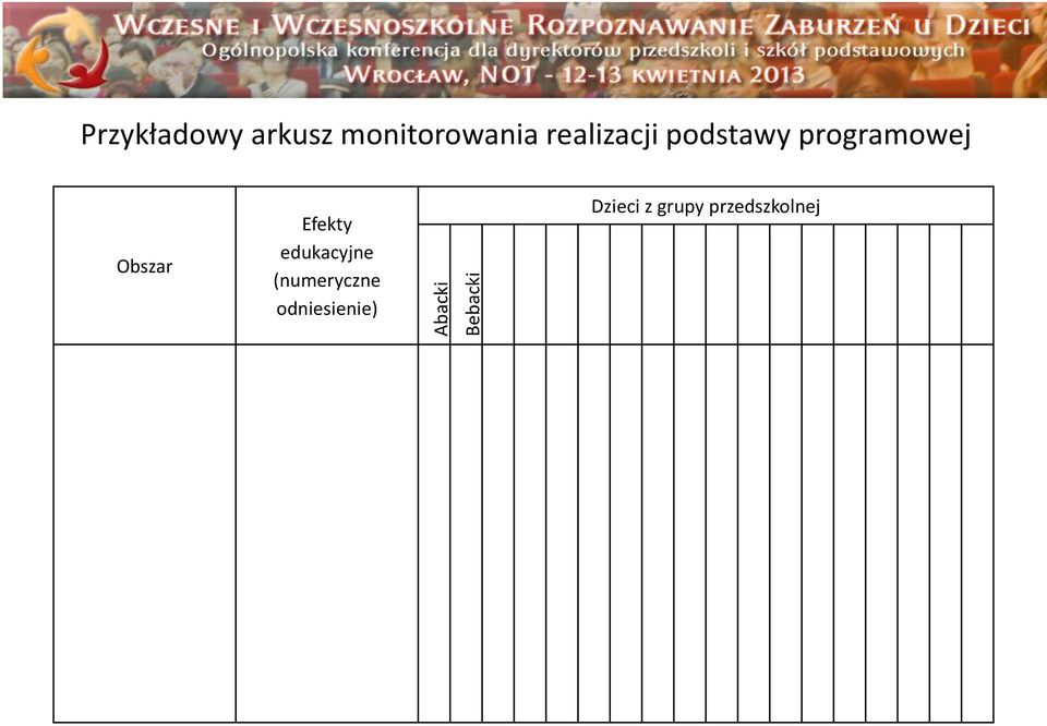 programowej Obszar Efekty edukacyjne