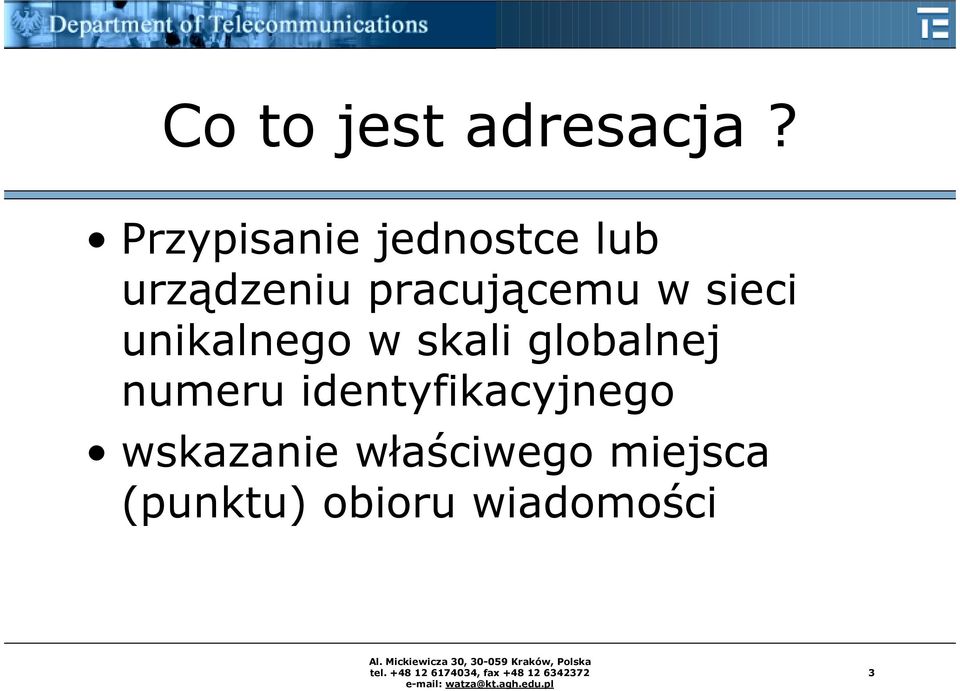 pracującemu w sieci unikalnego w skali