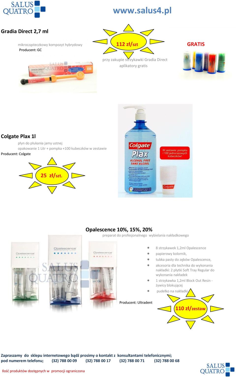 Opalescence 10%, 15%, 20% preparat do profesjonalnego wybielania nakładkowego 8 strzykawek 1,2ml Opalescence papierowy kolornik, tubka pasty do zębów