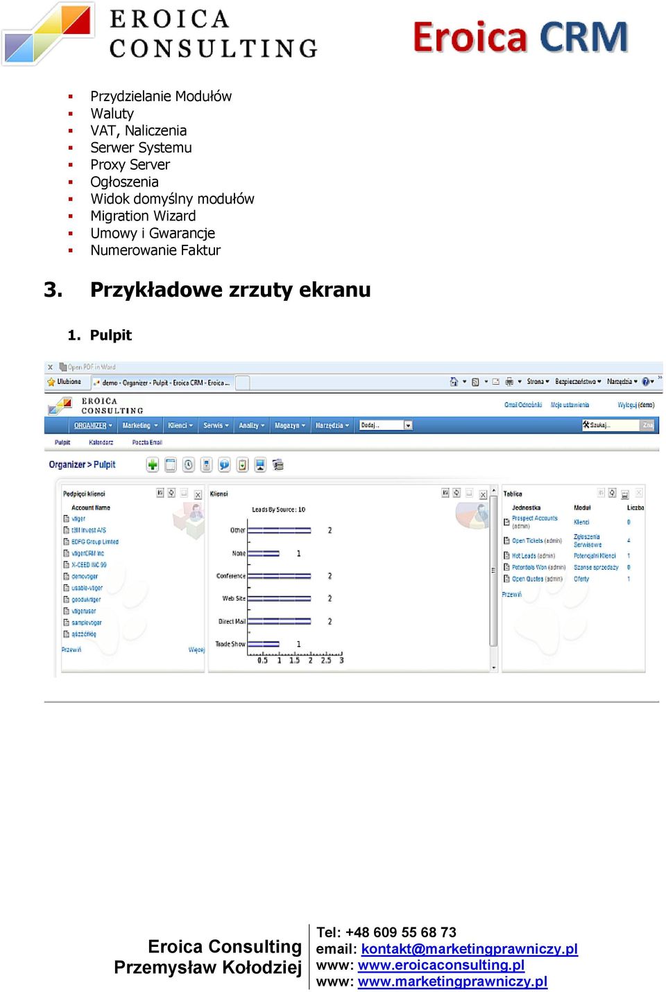 domyślny modułów Migration Wizard Umowy i