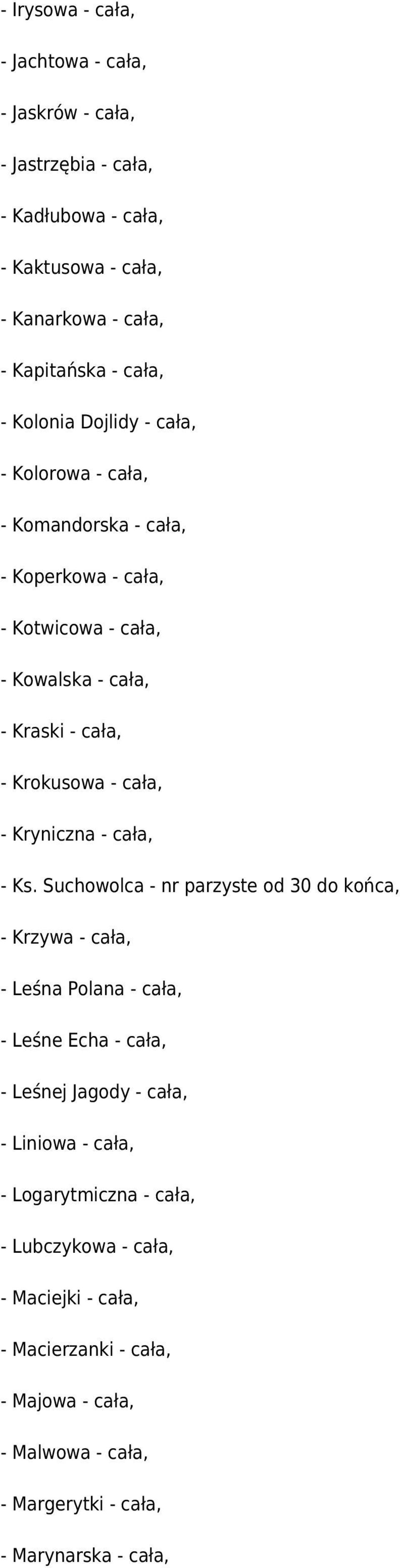 Kryniczna - cała, - Ks.