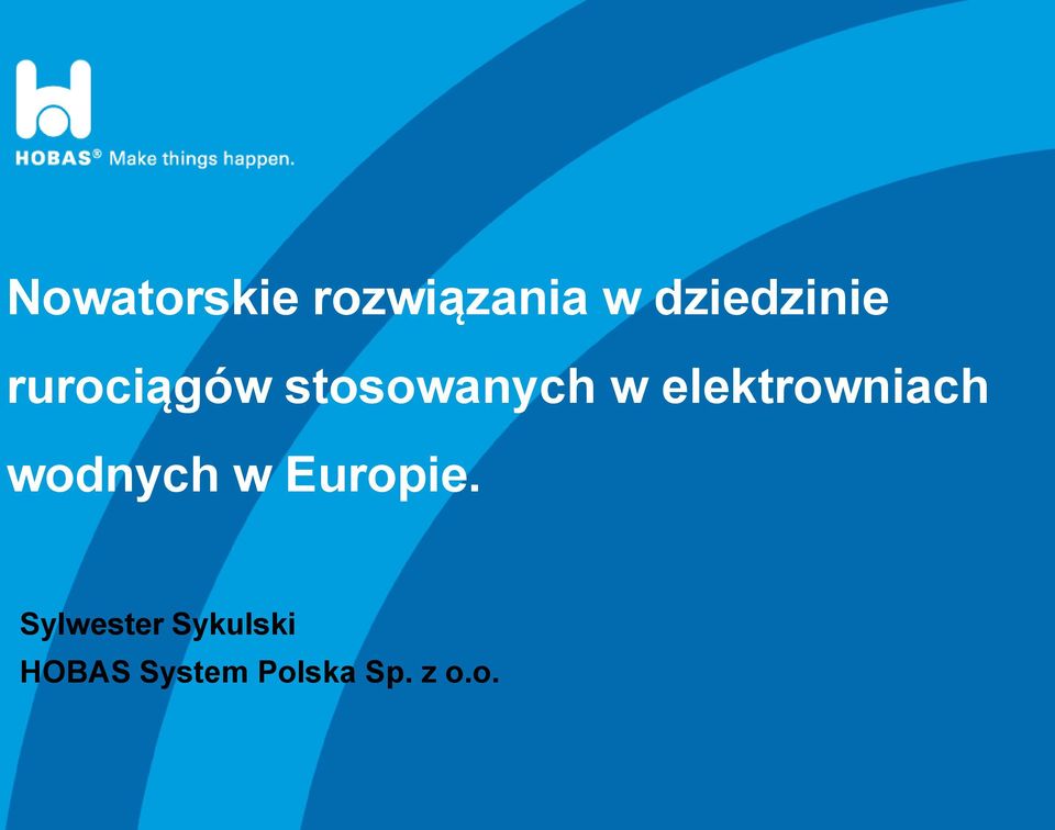 elektrowniach wodnych w Europie.