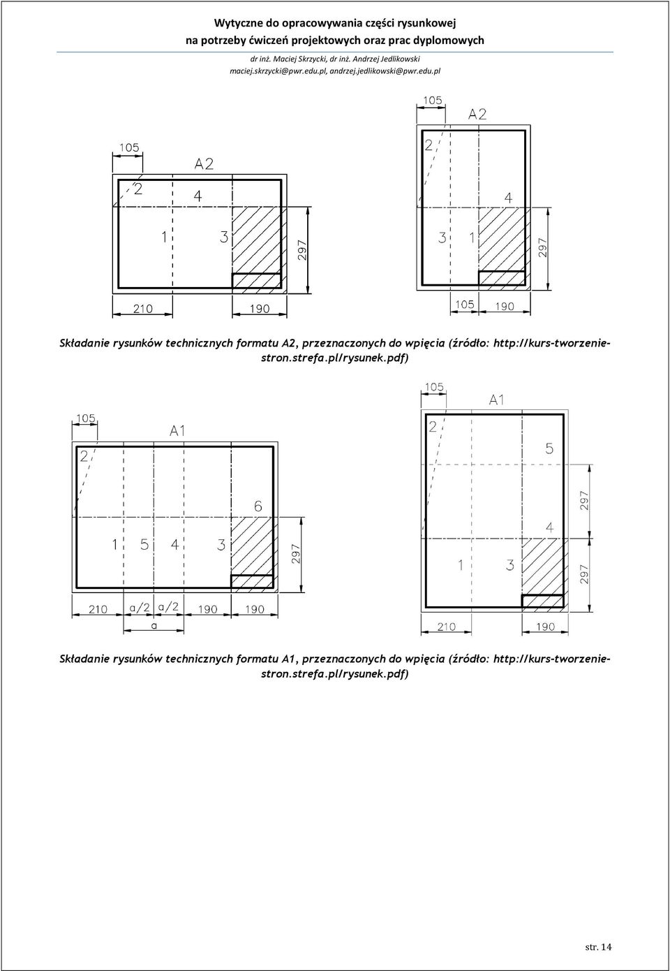 pdf) Składanie rysunków technicznych formatu A1, przeznaczonych do