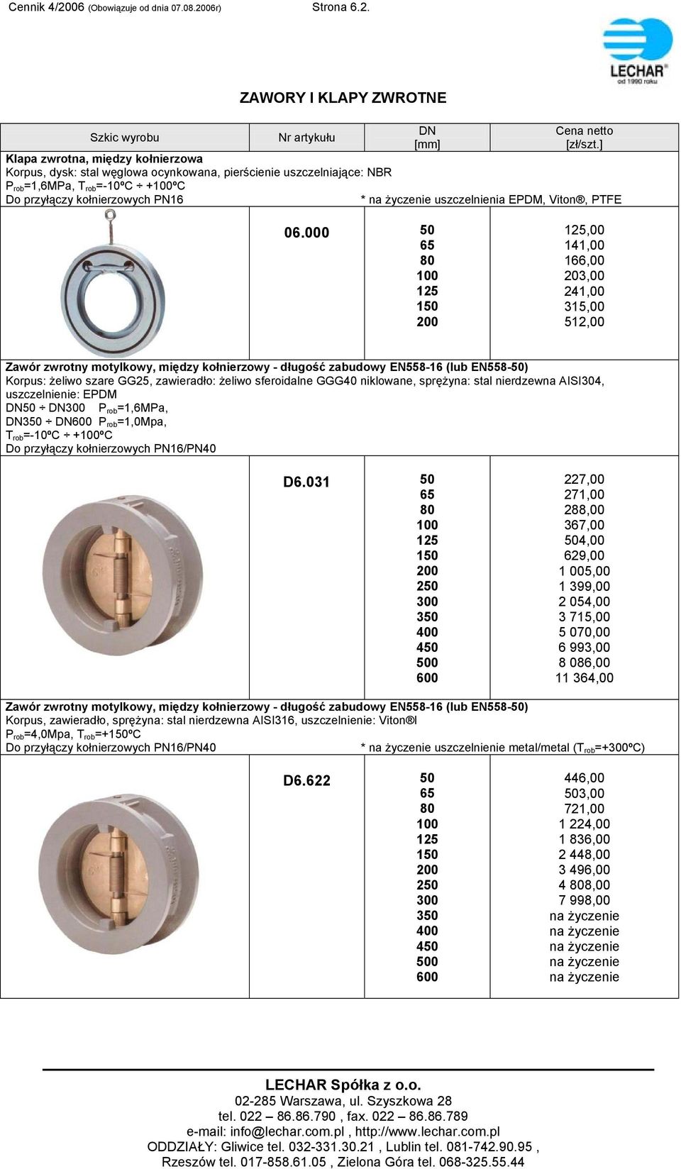 życzenie uszczelnienia EPDM, Viton, PTFE 06.