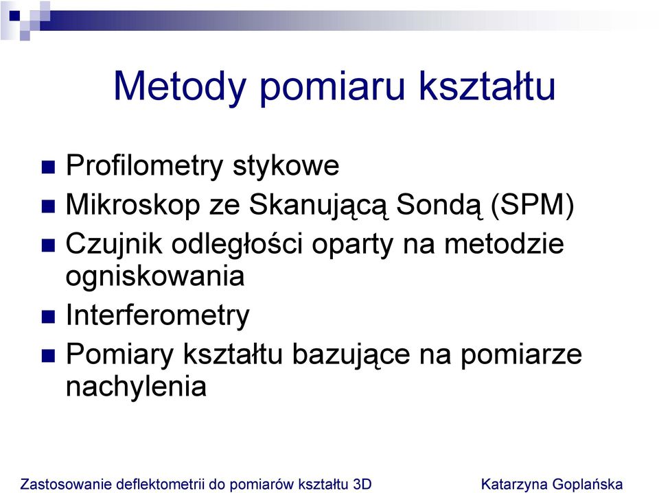 odległości oparty na metodzie ogniskowania