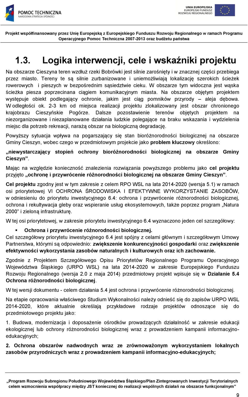 W obszarze tym widoczna jest wąska ścieżka piesza poprzecinana ciągiem komunikacyjnym miasta.
