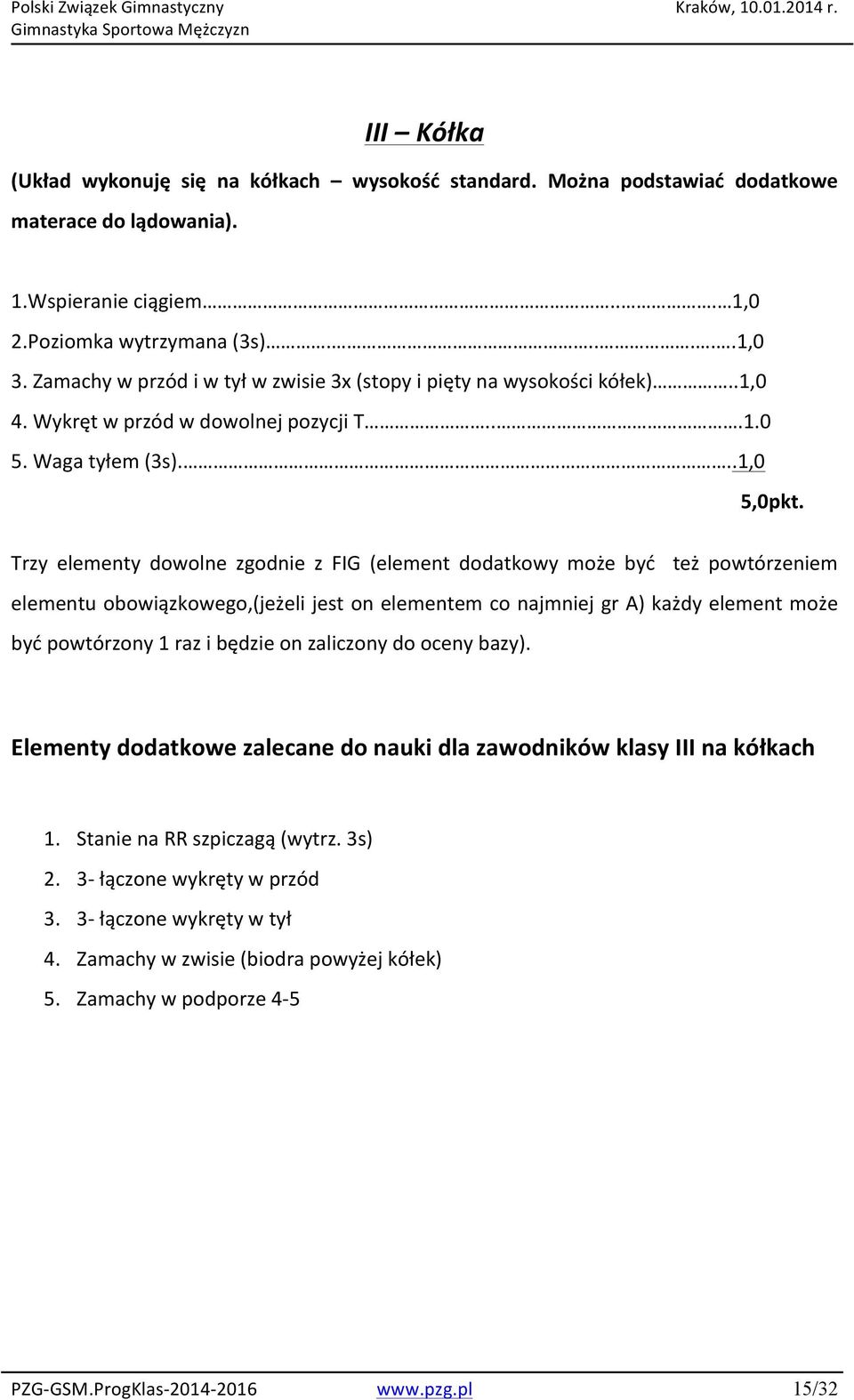 Trzy elementy dowolne zgodnie z FIG (element dodatkowy może być też powtórzeniem elementu obowiązkowego,(jeżeli jest on elementem co najmniej gr A) każdy element może być powtórzony 1 raz i będzie on