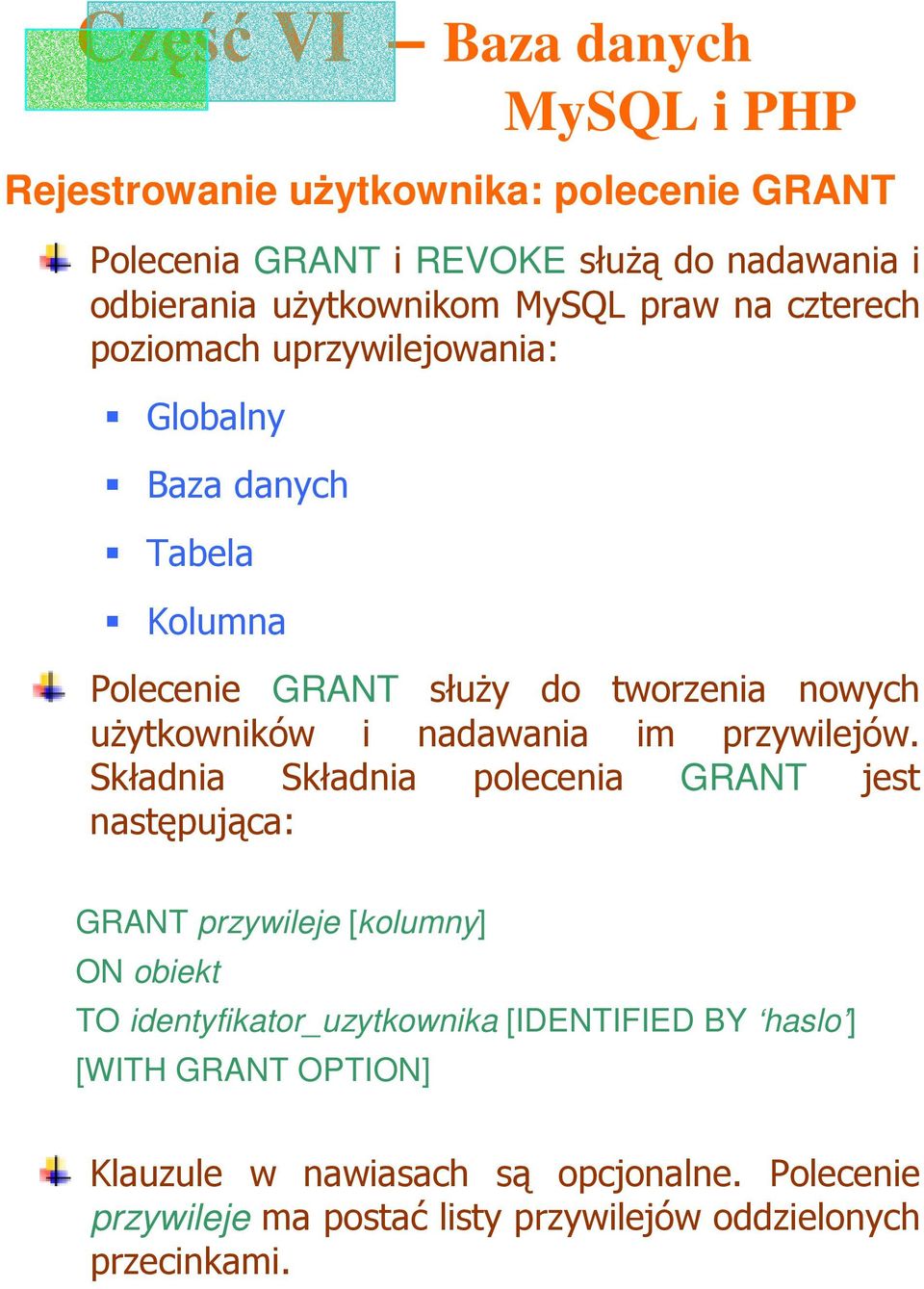 przywilejów.
