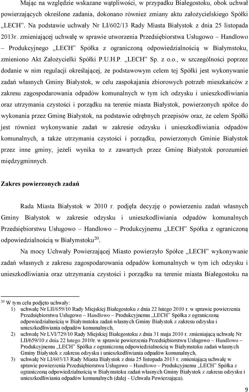 zmieniającej uchwałę w sprawie utwor
