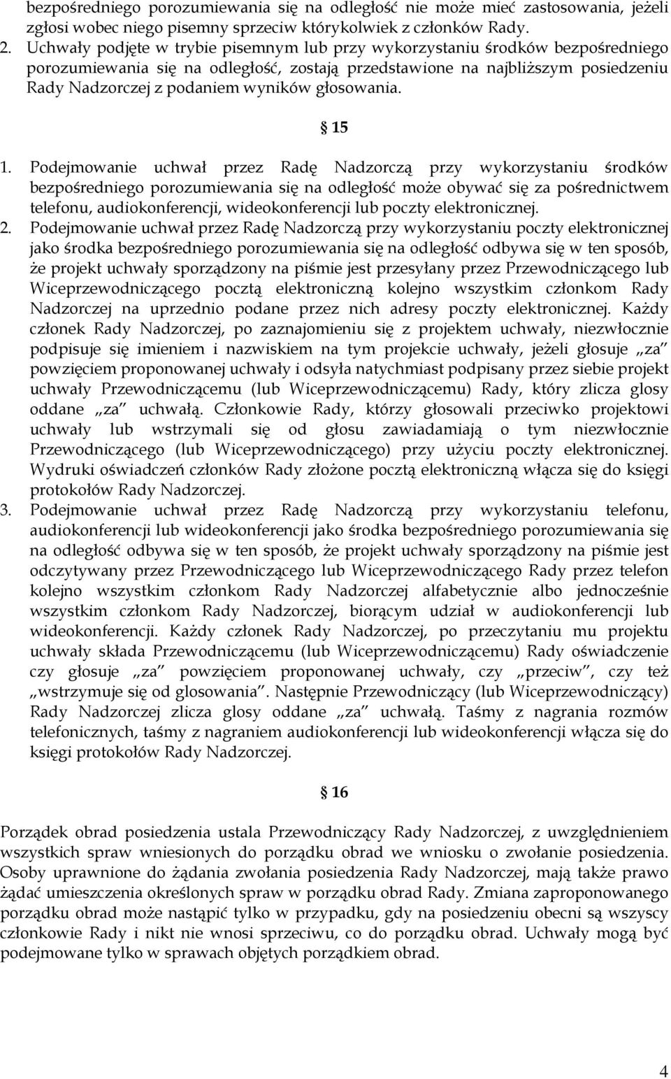 głosowania. 15 1.
