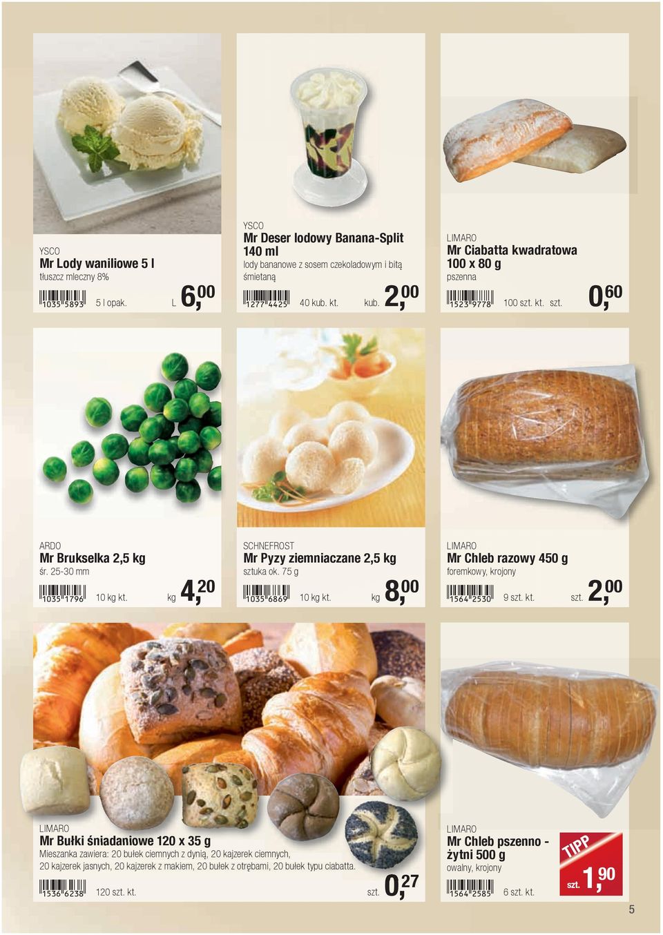 kg 4, 20 SCHNEFROST Mr Pyzy ziemniaczane 2,5 kg sztu