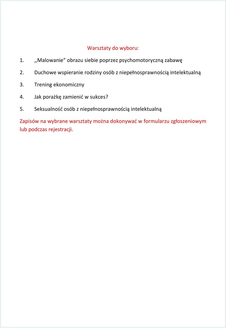 Trening ekonomiczny 4. Jak porażkę zamienić w sukces? 5.