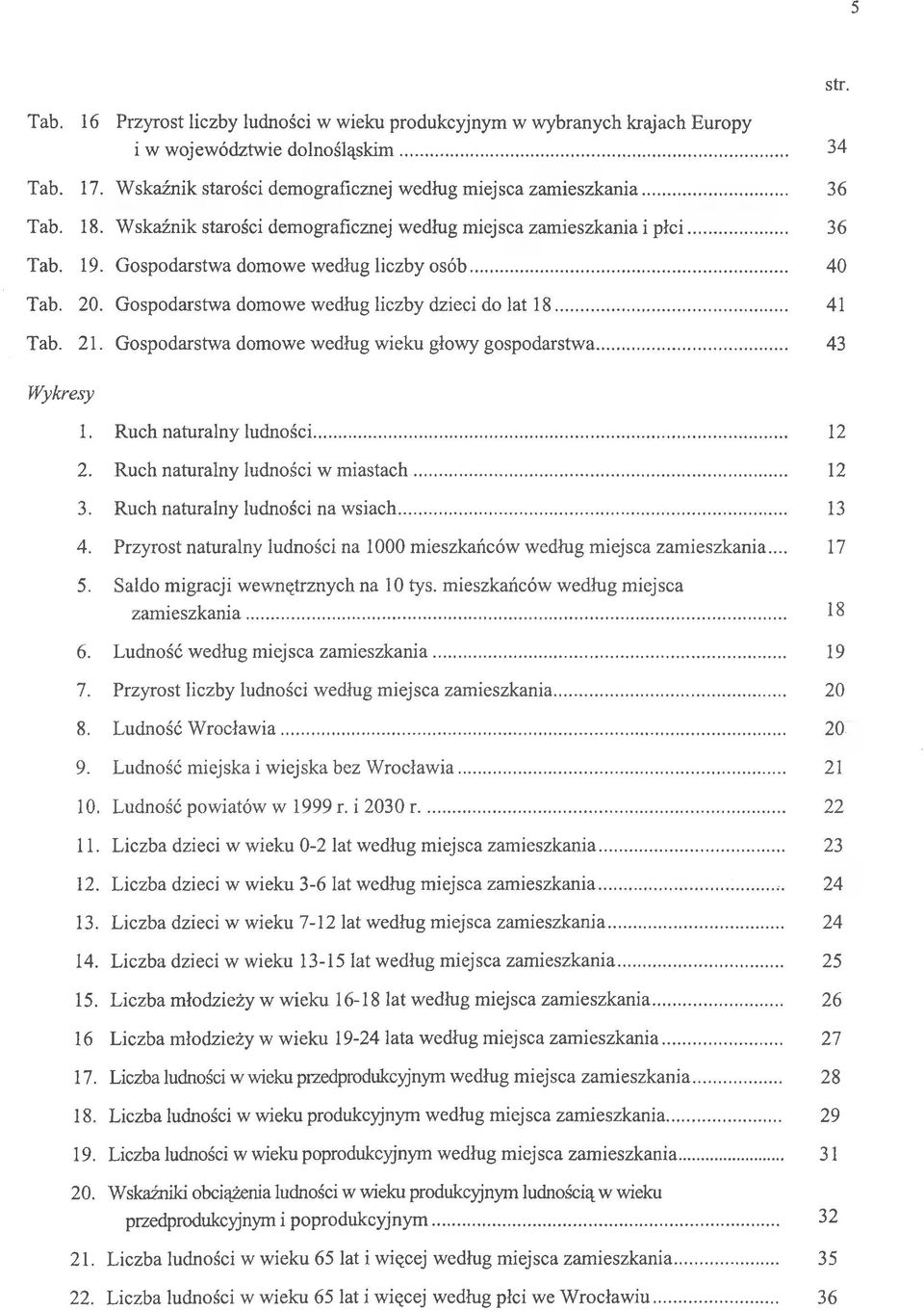 21. Gospodarstwa domowe według wieku głowy gospodarstwa... 43 Wykresy 1. Ruch naturalny ludności... 12 2. Ruch naturalny ludności w miastach... 12 3. Ruch naturalny ludności na wsiach... 13 4.