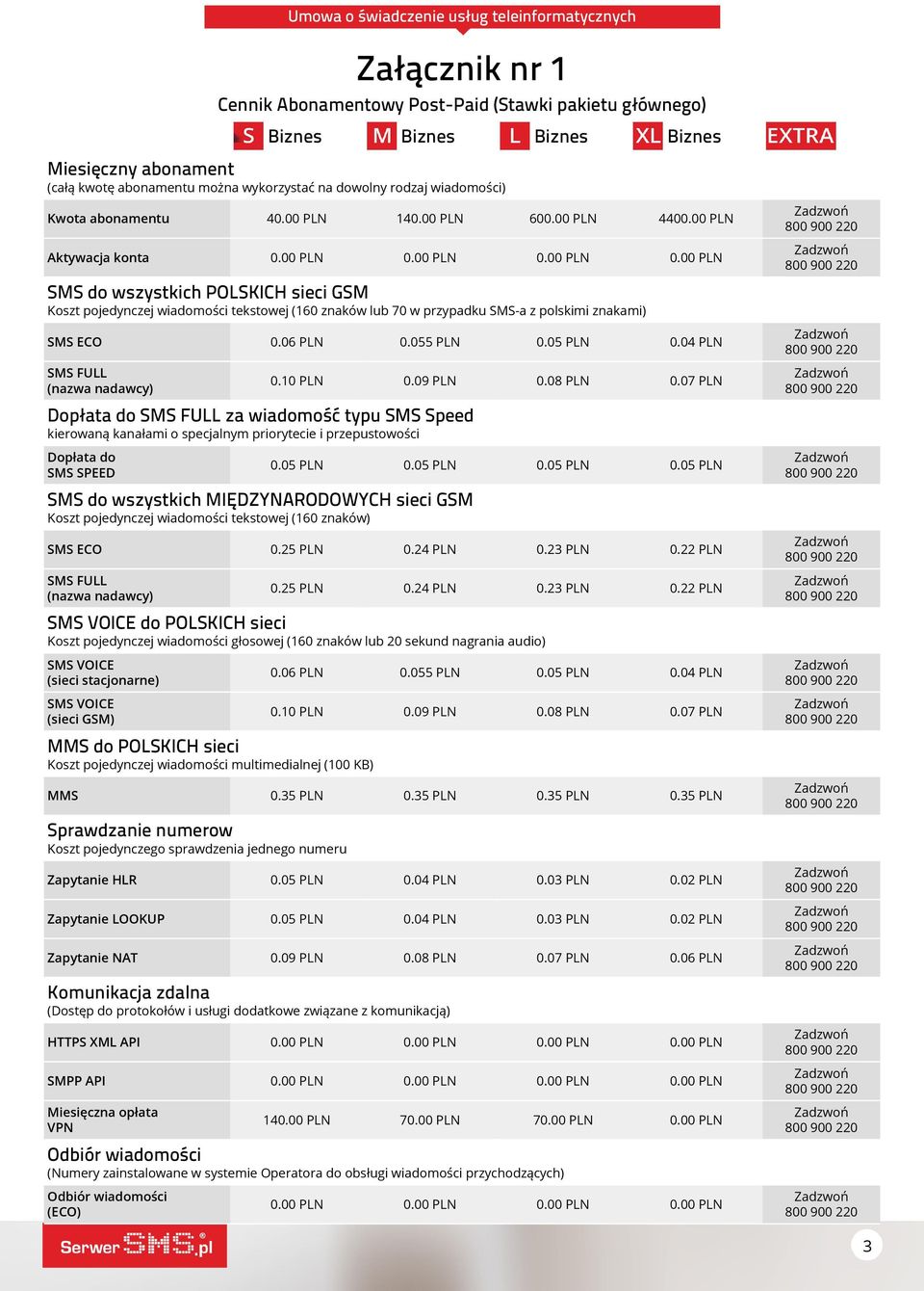 00 PLN 0.00 PLN 0.00 PLN SMS do wszystkich POLSKICH sieci GSM Koszt pojedynczej wiadomości tekstowej (160 znaków lub 70 w przypadku SMS-a z polskimi znakami) SMS ECO 0.06 PLN 0.055 PLN 0.05 PLN 0.