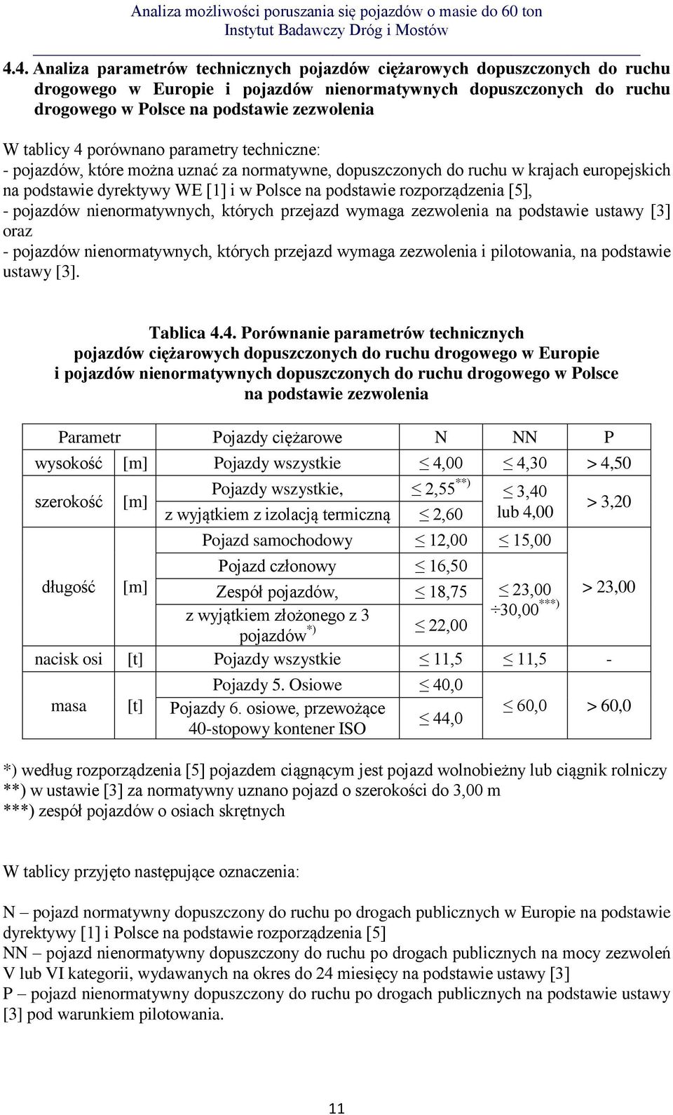 rozporządzenia [5], - pojazdów nienormatywnych, których przejazd wymaga zezwolenia na podstawie ustawy [3] oraz - pojazdów nienormatywnych, których przejazd wymaga zezwolenia i pilotowania, na