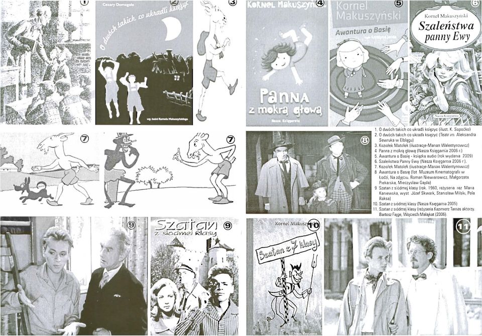 Szaleństwa Panny Ewy (Nasza Księgarnia 2006 r ). 7. Koz1olek Matolek (ilustrac1e-manan Walentynowicz) 8 Awantura o Basrę (fot Muzeum Kinematografii w Łodzi, Na zd1ęc1u. Roman N1ew1arow1cz.