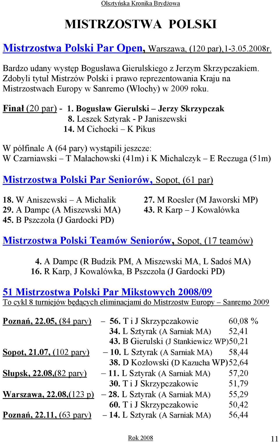 Leszek Sztyrak - P Janiszewski 14.