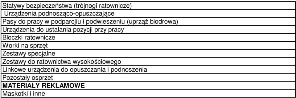 Bloczki ratownicze Worki na sprzęt Zestawy specjalne Zestawy do ratownictwa wysokościowego