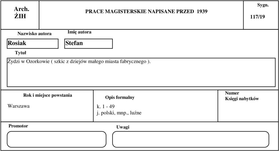 małego miasta fabrycznego ).