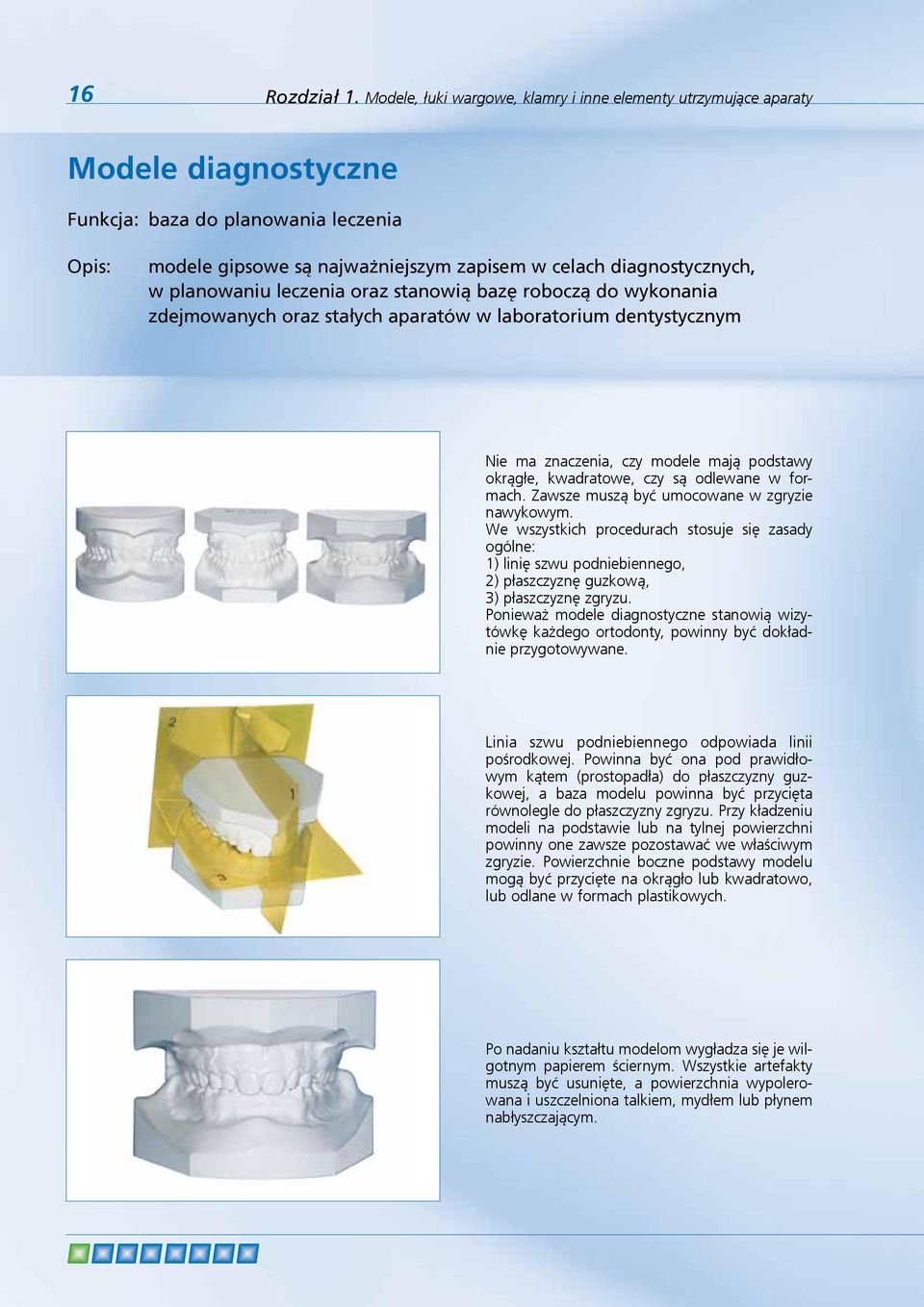 planowaniu leczenia oraz stanowią bazę roboczą do wykonania zdejmowanych oraz stałych aparatów w laboratorium dentystycznym Nie ma znaczenia, czy modele mają podstawy okrągłe, kwadratowe, czy są