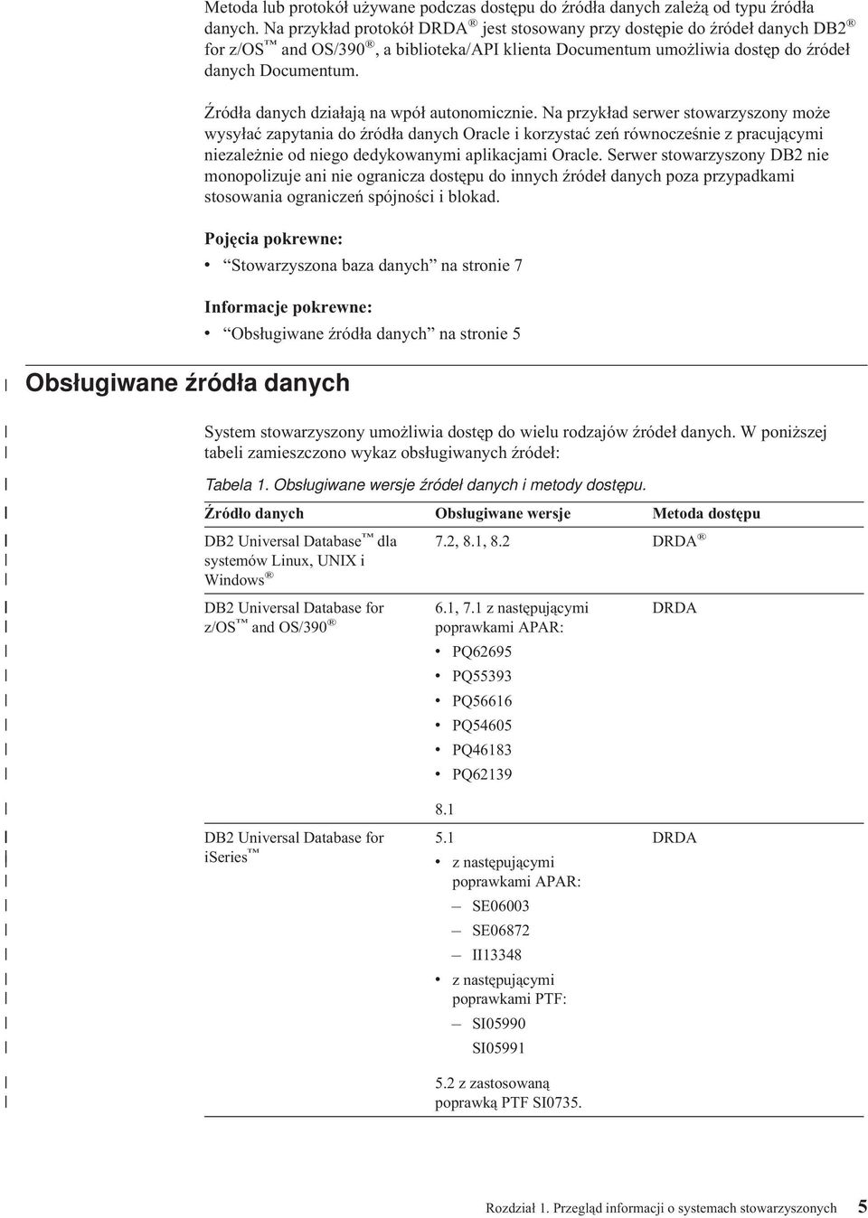 Źródła danych działają na wpół autonomicznie.