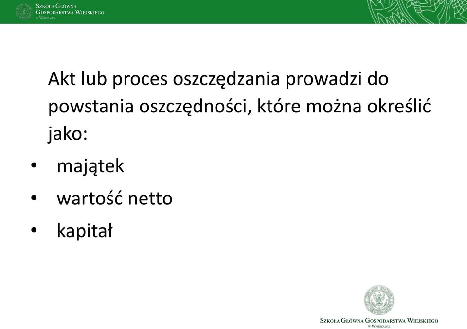 oszczędności, które można