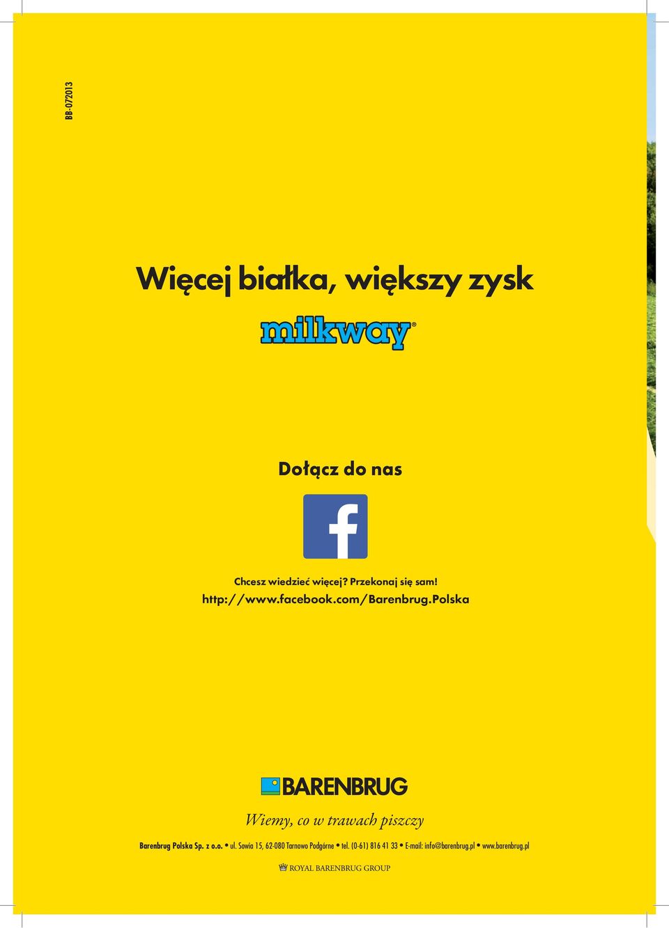 polska Wiemy, co w trawach piszczy Barenbrug Polska Sp. z o.o. ul.