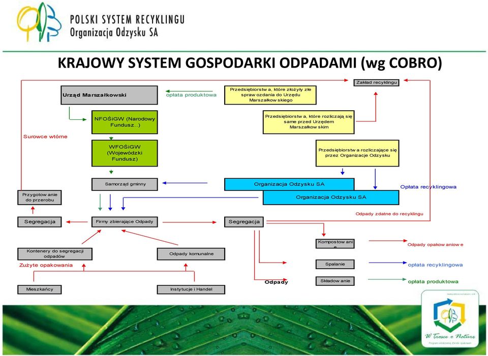 .) Przedsiębiorstw a, które rozliczają się same przed Urzędem Marszałkow skim WFOŚiGW (Wojewódzki Fundusz) Przedsiębiorstw a rozliczające się przez Organizacje Odzysku Przygotow anie do